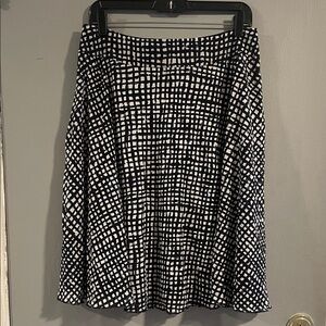 Pendleton A-Line Skirt Gingham Navy White Size 8